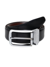 Load image into Gallery viewer, Men Black & Brown Texture Reversible Leather Belt