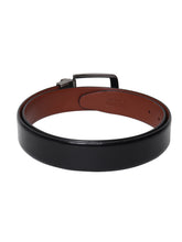Load image into Gallery viewer, Men Black & Brown Solid Reversible Leather Belt