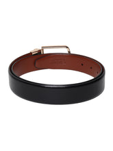 Load image into Gallery viewer, Men Black & Brown Solid Reversible Leather Belt