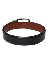 Load image into Gallery viewer, Men Black & Brown Solid Reversible Leather Belt