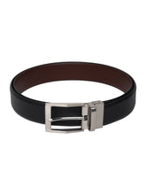 Load image into Gallery viewer, Men Black & Brown Texture Reversible Leather Belt