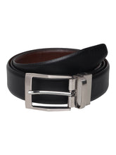 Load image into Gallery viewer, Men Black & Brown Texture Reversible Leather Belt