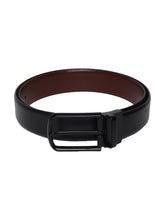 Load image into Gallery viewer, Men Black & Brown Texture Reversible Leather Belt