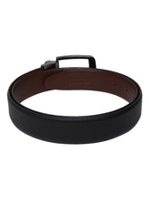 Load image into Gallery viewer, Men Black & Brown Solid Reversible Leather Belt