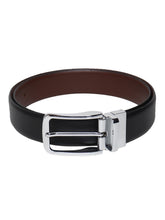 Load image into Gallery viewer, Men Black & Brown Texture Reversible Leather Belt