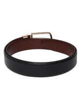 Load image into Gallery viewer, Men Black & Brown Texture Reversible Leather Belt