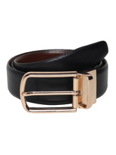 Load image into Gallery viewer, Men Black & Brown Texture Reversible Leather Belt
