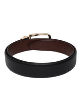 Load image into Gallery viewer, Men Black & Brown Texture Reversible Leather Belt