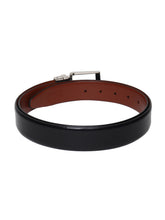 Load image into Gallery viewer, Men Black & Brown Solid Reversible Leather Belt