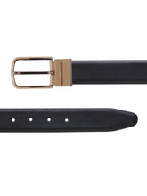 Load image into Gallery viewer, Men Black & Brown Texture Reversible Leather Belt