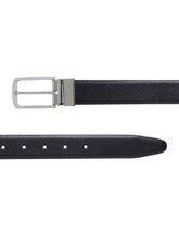 Load image into Gallery viewer, Men Black & Brown Texture Reversible Leather Belt