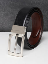 Load image into Gallery viewer, Men Black & Brown Texture Reversible Leather Belt