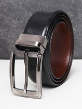Load image into Gallery viewer, Men Black & Brown Texture Reversible Leather Belt