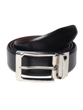 Load image into Gallery viewer, Men Black & Brown Texture Reversible Leather Belt