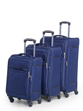 Load image into Gallery viewer, Teakwood Blue Trolley Bag Set of Three