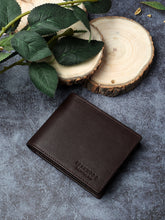 Load image into Gallery viewer, Teakwood Unisex Genuine Leather Brown Bi Fold Wallet