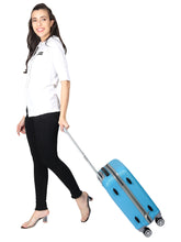 Load image into Gallery viewer, Unisex Cyan Small Trolley Suitcase (Small)