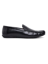 Load image into Gallery viewer, Men Texture Genuine Leather Black Loafers