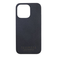 Load image into Gallery viewer, Unisex Black Textured Leather iPhone 13 Pro/12 Pro Mobile Back Case