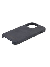 Load image into Gallery viewer, Unisex Black Textured Leather iPhone 13 Pro/12 Pro Mobile Back Case