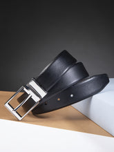 Load image into Gallery viewer, Men Black & Brown Reversible Genuine Leather Belt