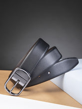 Load image into Gallery viewer, Men Black & Brown Reversible Genuine Leather Belt
