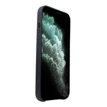 Load image into Gallery viewer, Unisex Black Textured Leather iPhone 13 Pro/12 Pro Mobile Back Case