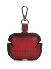 Load image into Gallery viewer, Teakwood Leathers Earphone Case Cover Compatible for AirPods Pro with Metal Keychain