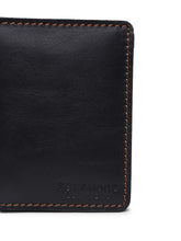 Load image into Gallery viewer, Teakwood Men Genuine Leather Bi Fold Wallet (Black)