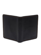 Load image into Gallery viewer, Teakwood Men Genuine Leather Bi Fold Wallet (Black)