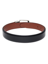 Load image into Gallery viewer, Men Black & Brown Solid Reversible Leather Belt