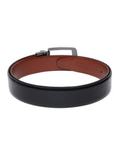 Load image into Gallery viewer, Men Black & Brown Solid Reversible Leather Belt