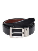 Load image into Gallery viewer, Men Black & Brown Texture Reversible Leather Belt
