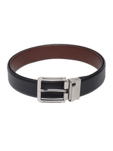 Load image into Gallery viewer, Men Black & Brown Texture Reversible Leather Belt