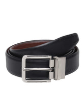 Load image into Gallery viewer, Men Black & Brown Texture Reversible Leather Belt