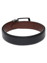 Load image into Gallery viewer, Men Black & Brown Texture Reversible Leather Belt
