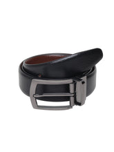 Load image into Gallery viewer, Men Black & Brown Texture Reversible Leather Belt