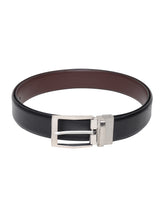 Load image into Gallery viewer, Men Black & Brown Texture Reversible Leather Belt