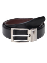 Load image into Gallery viewer, Men Black & Brown Texture Reversible Leather Belt