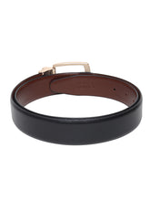 Load image into Gallery viewer, Men Black & Brown Texture Reversible Leather Belt