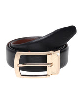 Load image into Gallery viewer, Men Black & Brown Texture Reversible Leather Belt