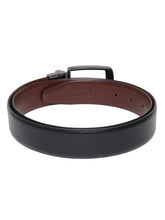 Load image into Gallery viewer, Men Black & Brown Solid Reversible Leather Belt