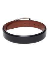 Load image into Gallery viewer, Men Black & Brown Solid Reversible Leather Belt