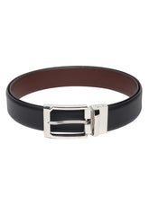 Load image into Gallery viewer, Men Black & Brown Texture Reversible Leather Belt