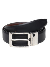 Load image into Gallery viewer, Men Black & Brown Texture Reversible Leather Belt