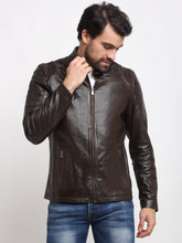 Load image into Gallery viewer, Teakwood Leathers Brown Men's 100% Genuine Leather Jacket