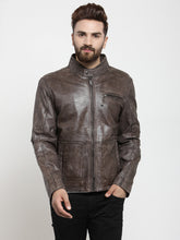 Load image into Gallery viewer, Teakwood Leathers Brown Men's 100% Genuine Leather Jacket