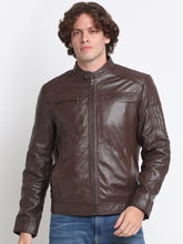 Load image into Gallery viewer, Teakwood Leathers Brown Men's 100% Genuine Leather Jacket