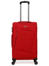 Load image into Gallery viewer, Unisex Red Solid Soft Sided Cabin Size Trolley Bag