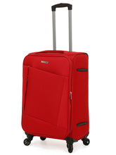 Load image into Gallery viewer, Unisex Red Solid Soft Sided Cabin Size Trolley Bag